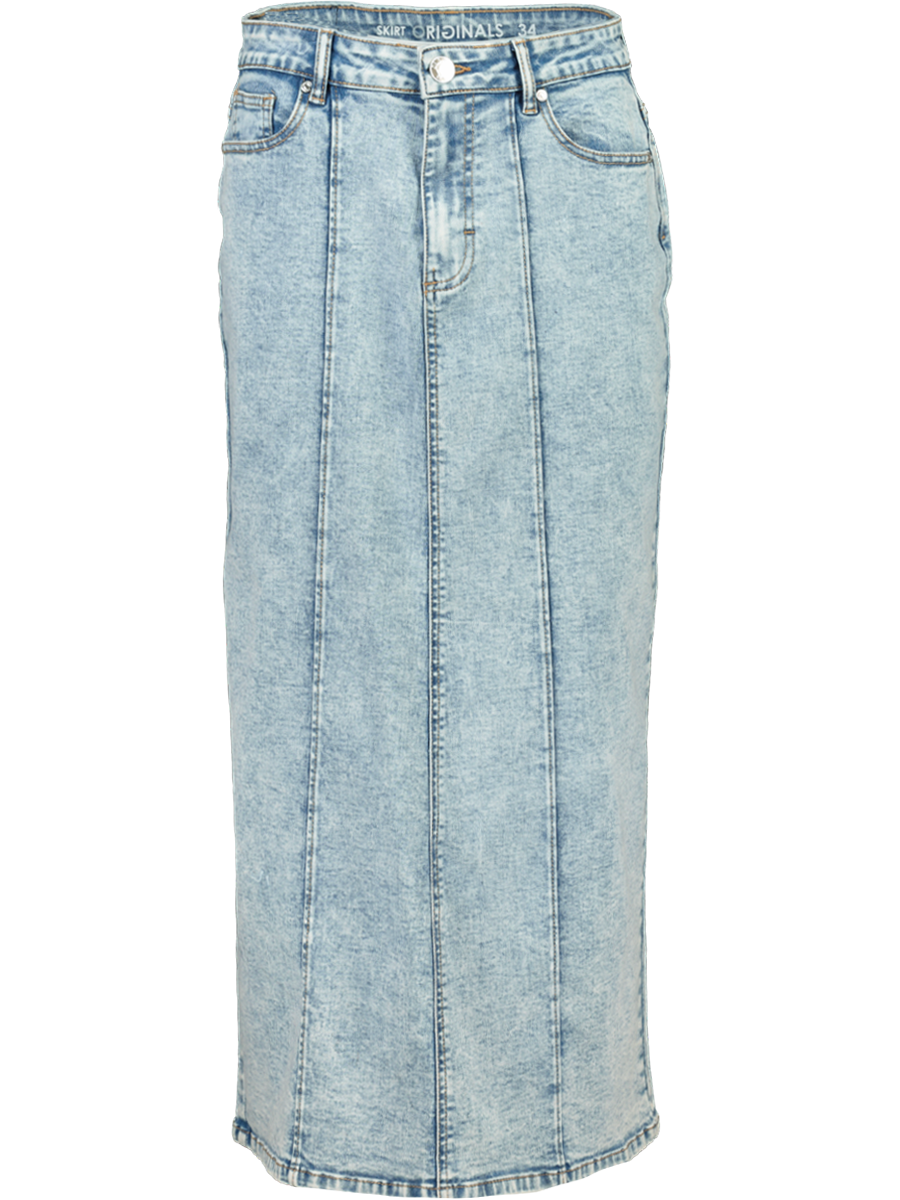 Acid Wash Denim Skirt
