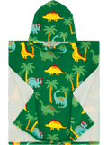 Kids Hooded Beach Towel Dino (1)