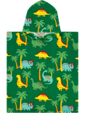 Kids Hooded Beach Towel Dino