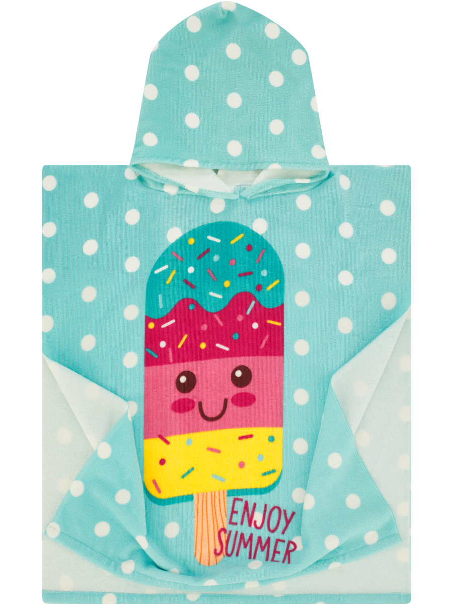 Ice Cream Kids Hooded Beach Towel