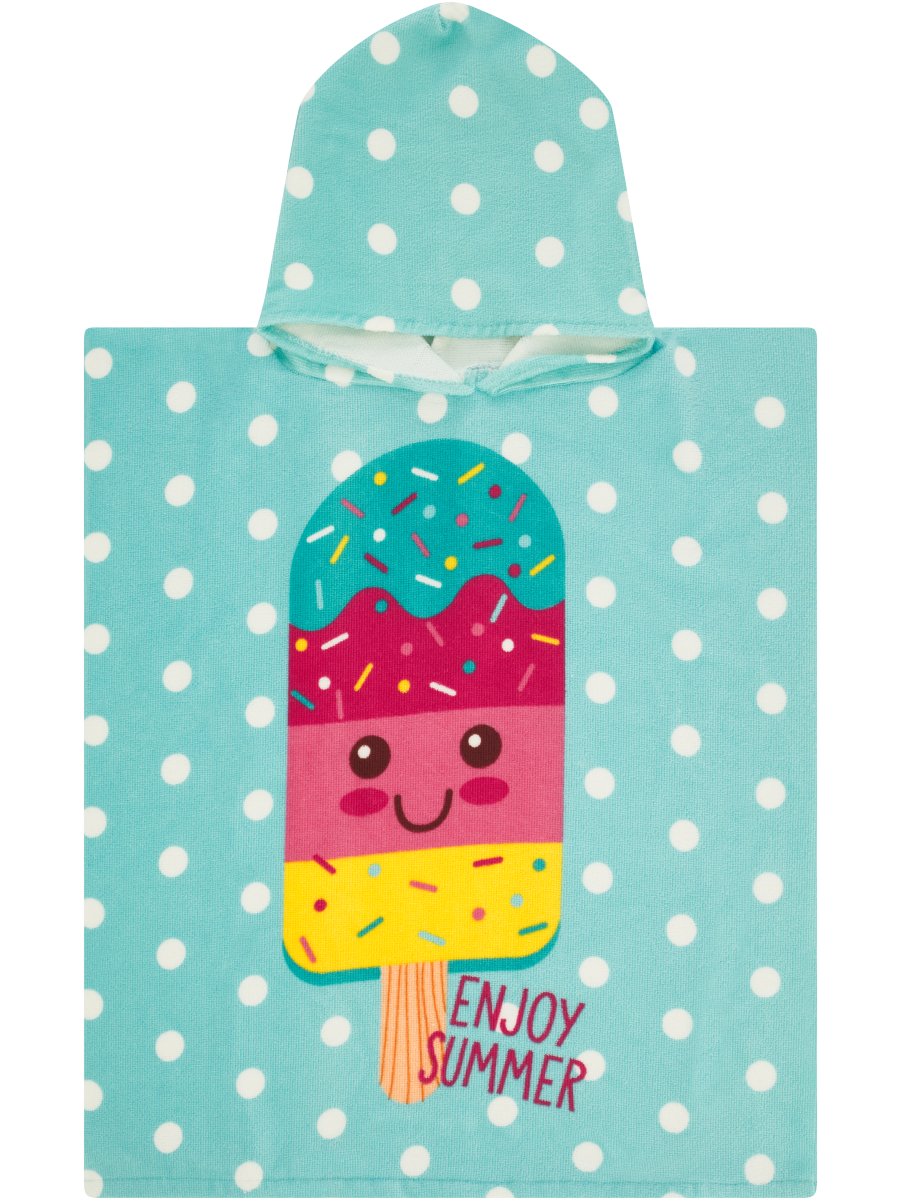 Ice Cream Kids Hooded Beach Towel