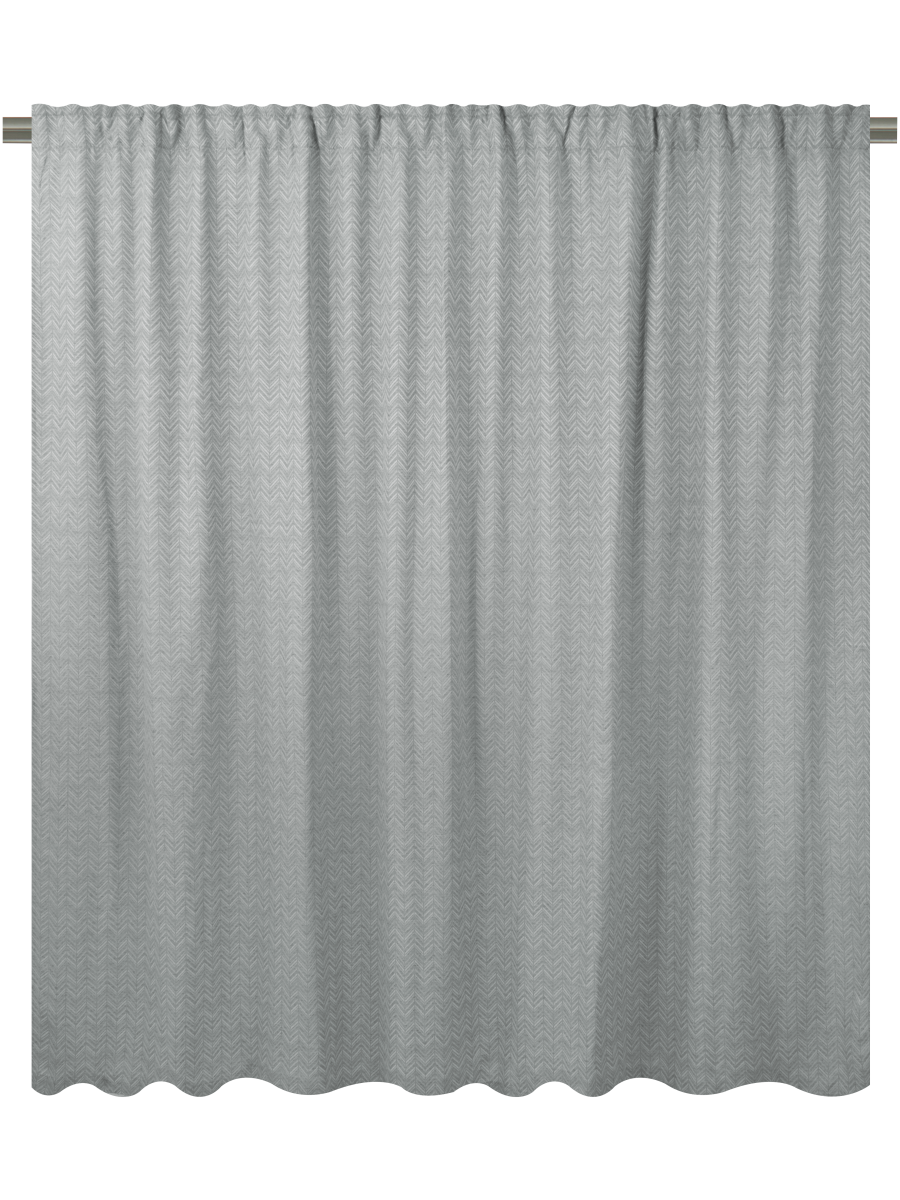 Macro Linen Wide Taped Lined Curtain
