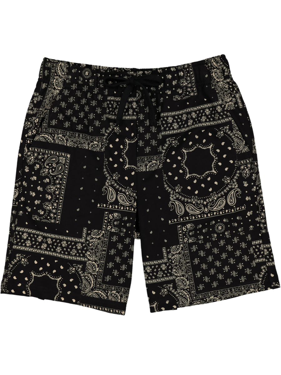 Black Graphic Shorts
