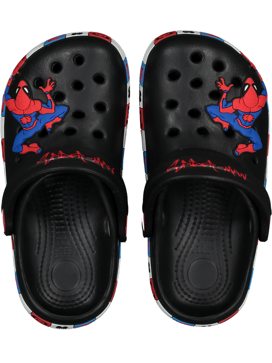 Black Spiderman Slingback Sandals