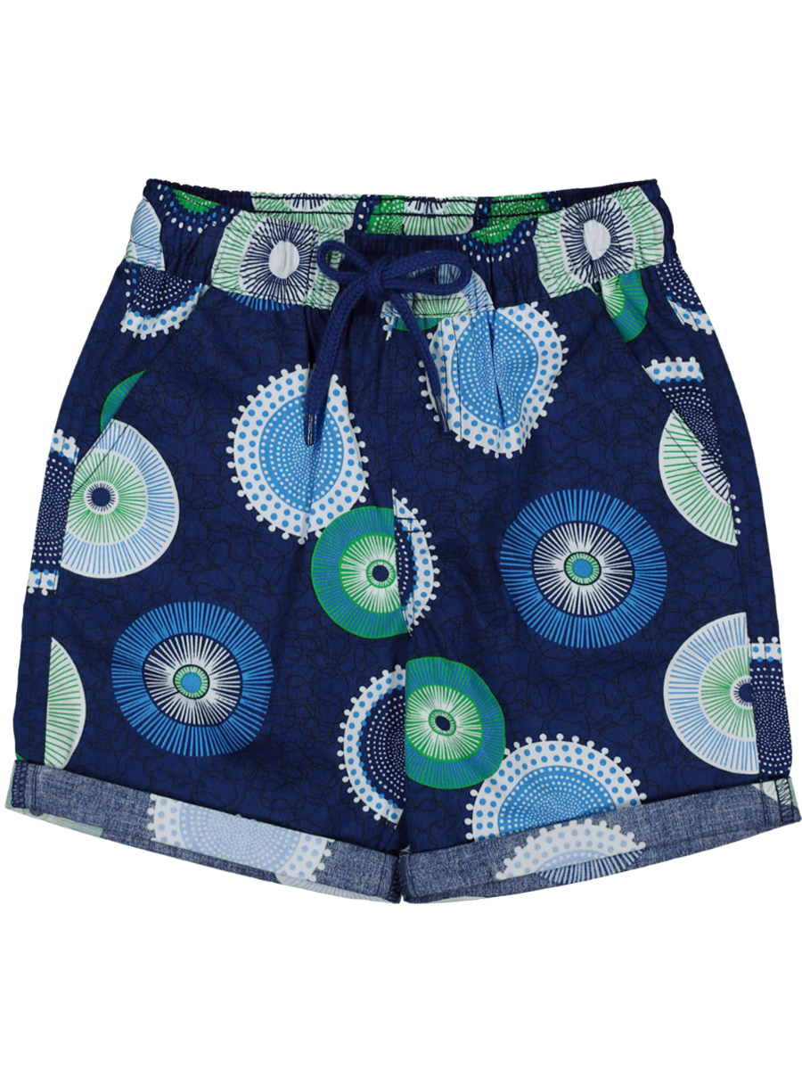 Navy Graphic Shorts