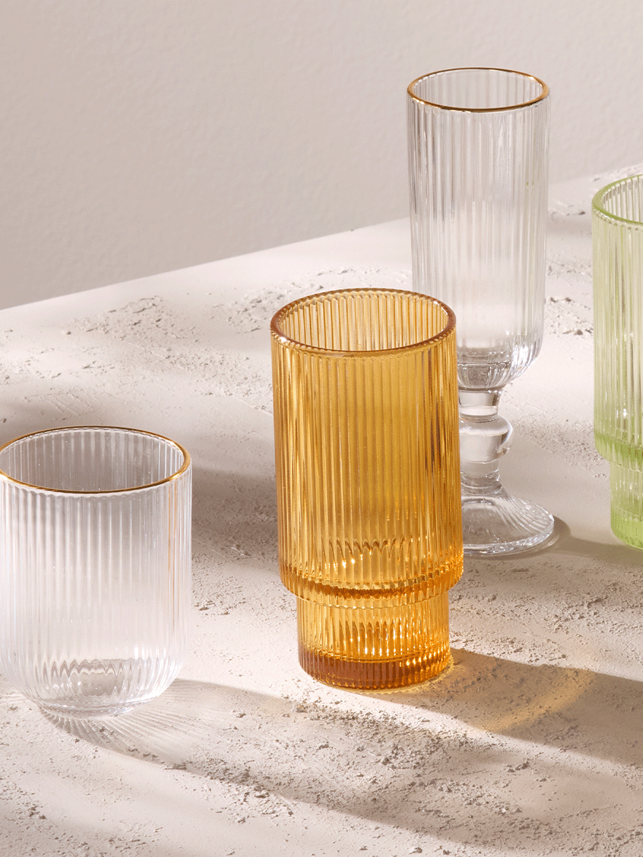 Amber Stackable Glass