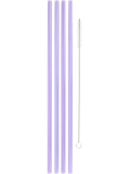 4 Pack Lilac Bottle Straws