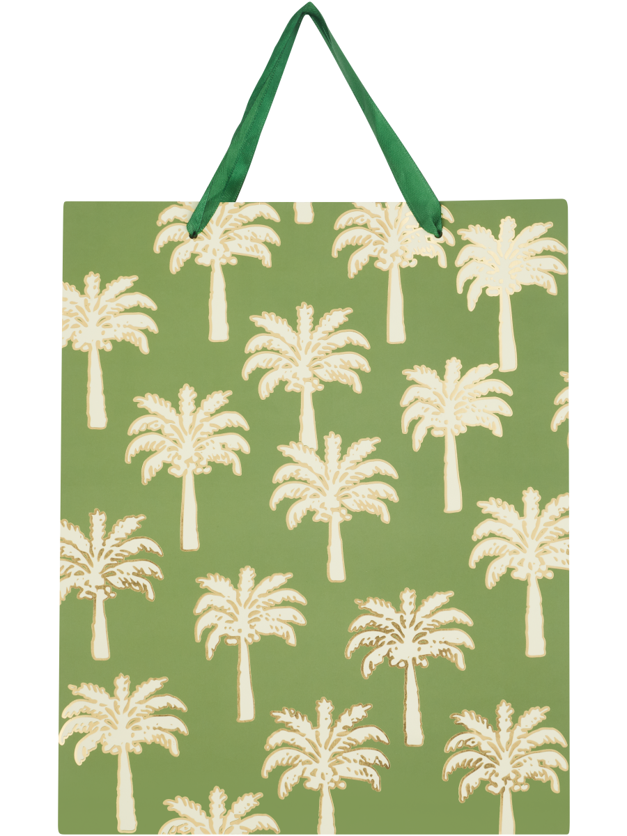 Textured Gold Pattern Or Palm Trees Gift Bag