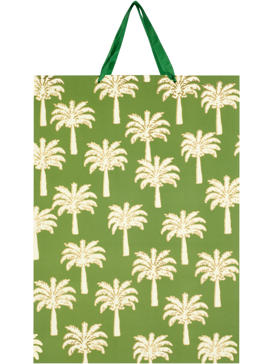 Textured Gold Pattern Or Palm Trees Gift Bag