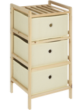 3 Tier Wooden Shelf Unit With Storage Boxes (1)