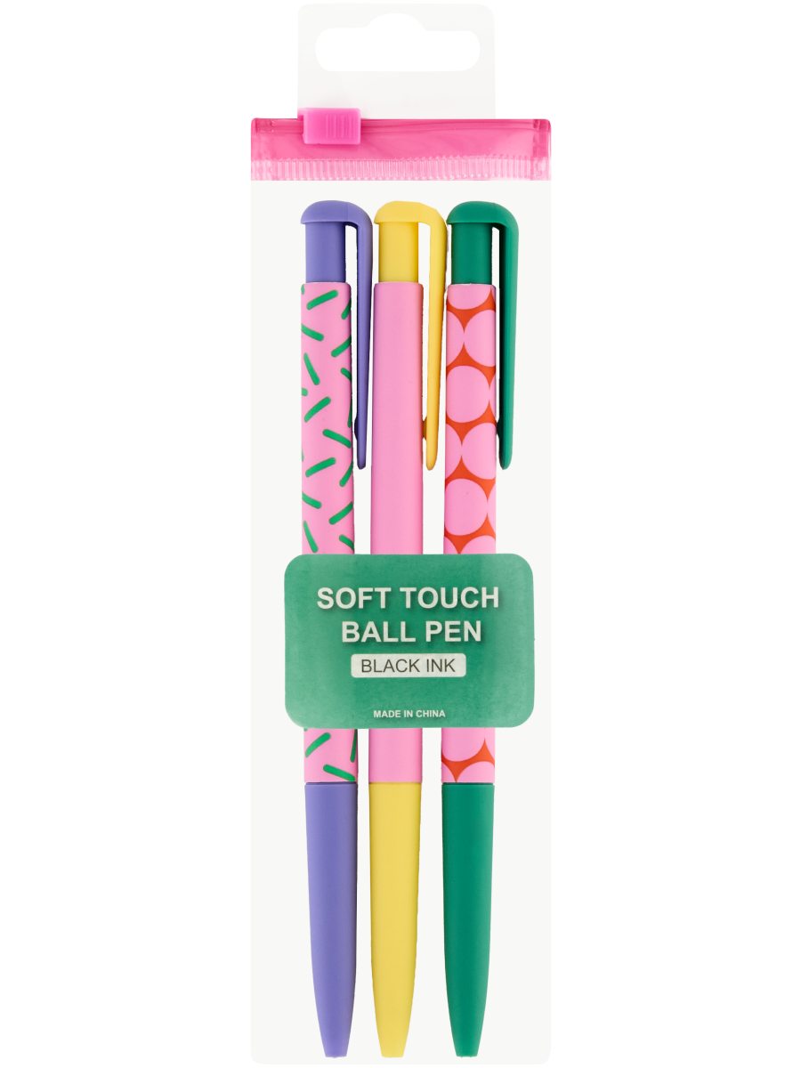 Soft Touch Ball Pens Black