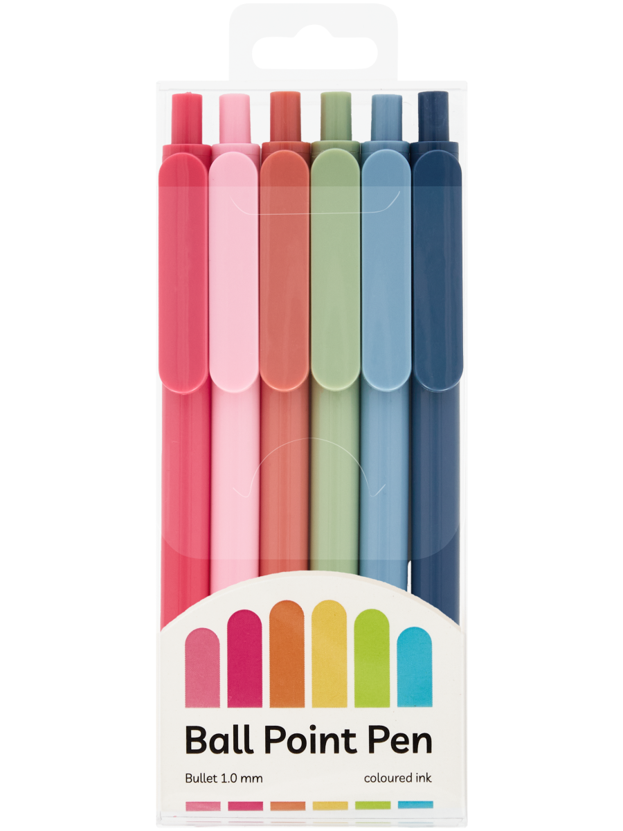 Assorted Coloured Ink Ballpoint Pens