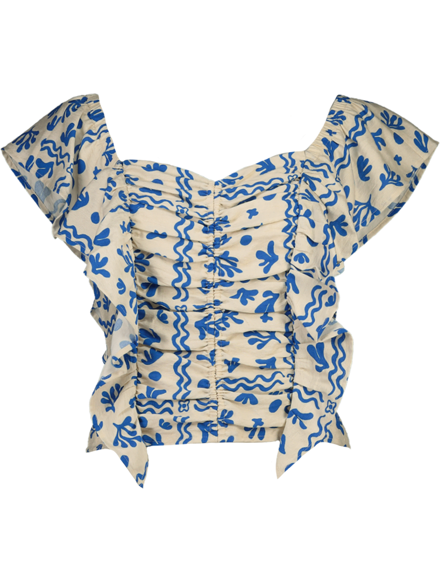 Flare Sleeve Crop Top