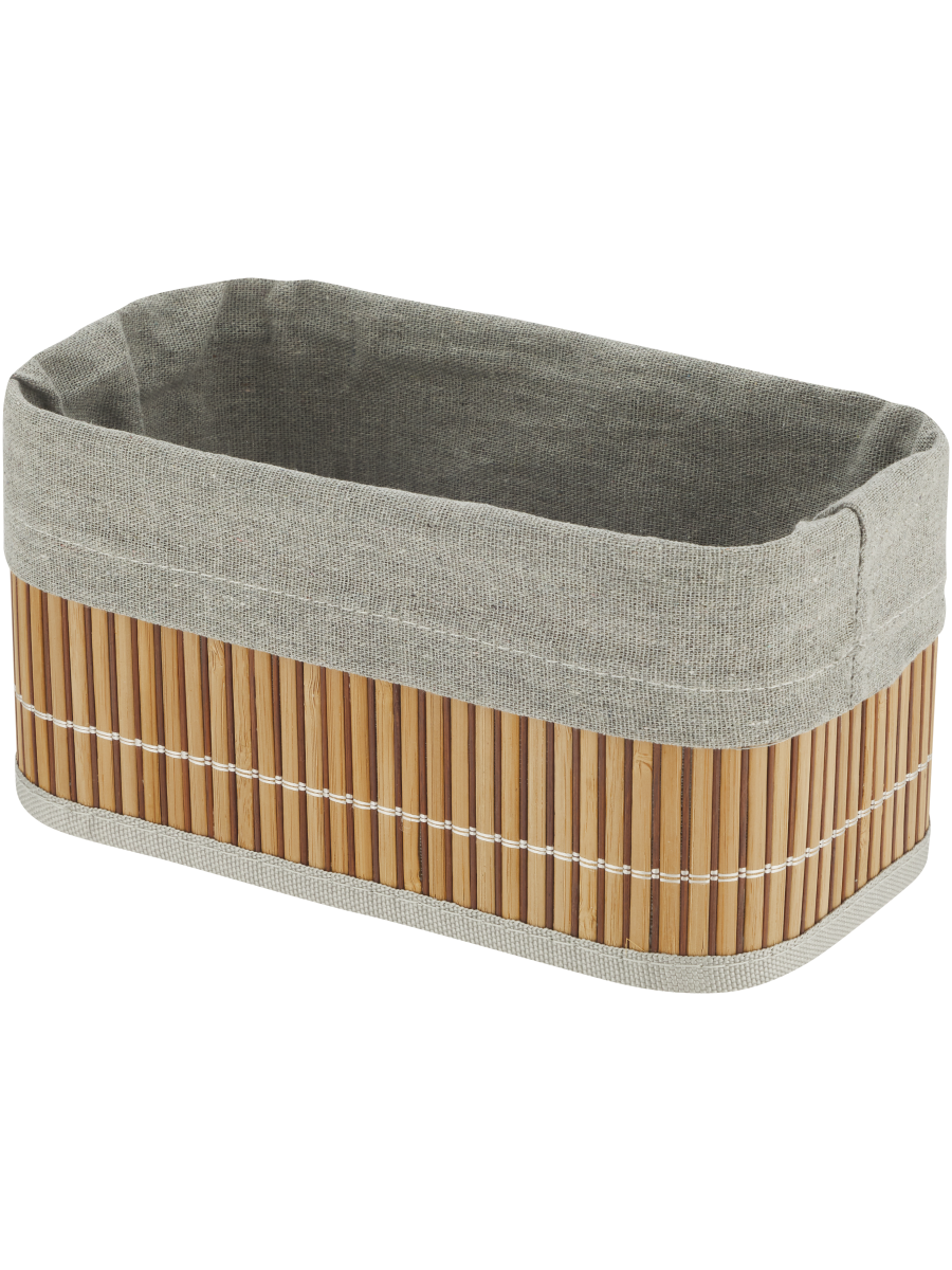 Bamboo Storage Basket Grey