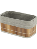 BAMBOO STORAGE BASKET GREY