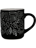 Black And White Embossed Mugs