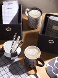 Black And White Embossed Mugs