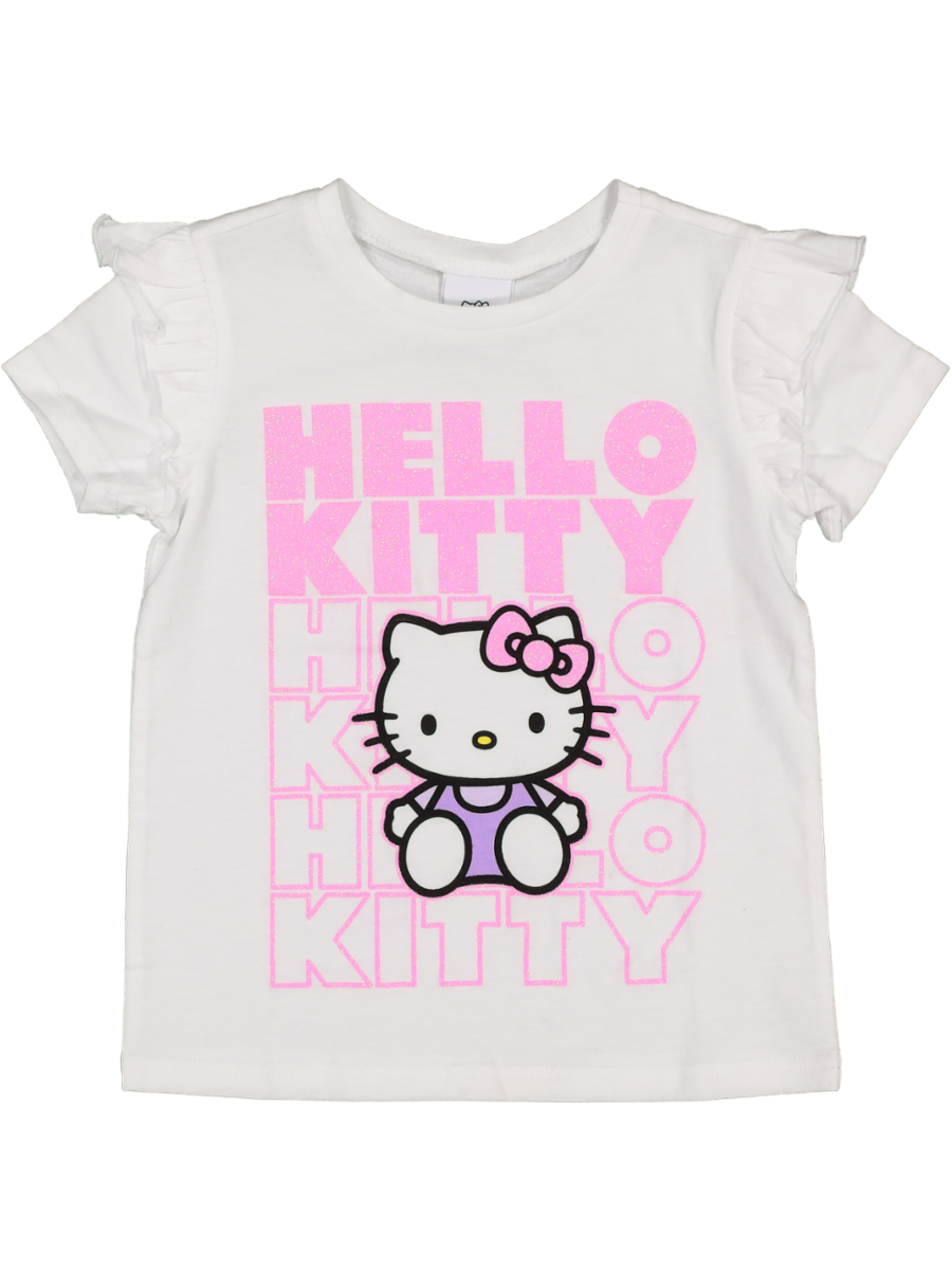 White Hello Kitty Flared Top