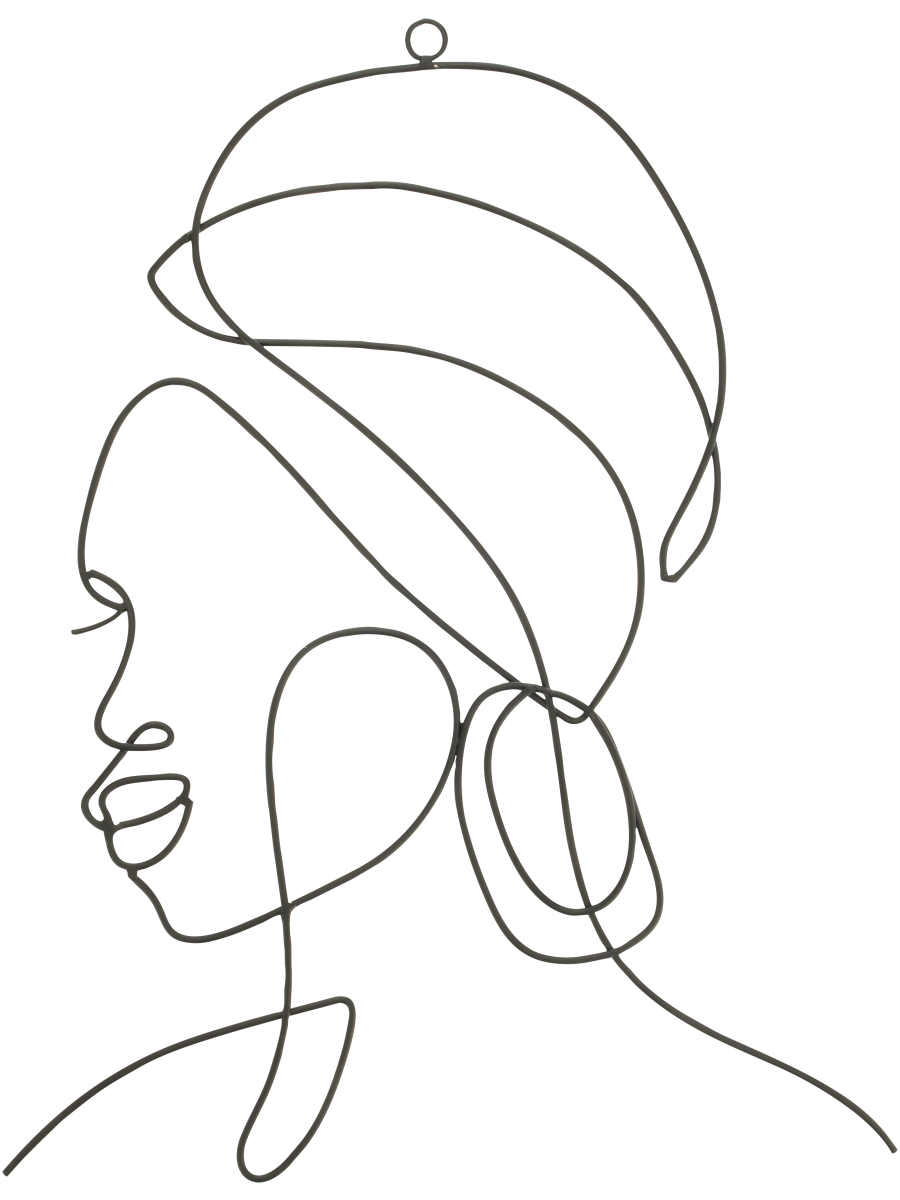 Lady Wire Metal Wall Art