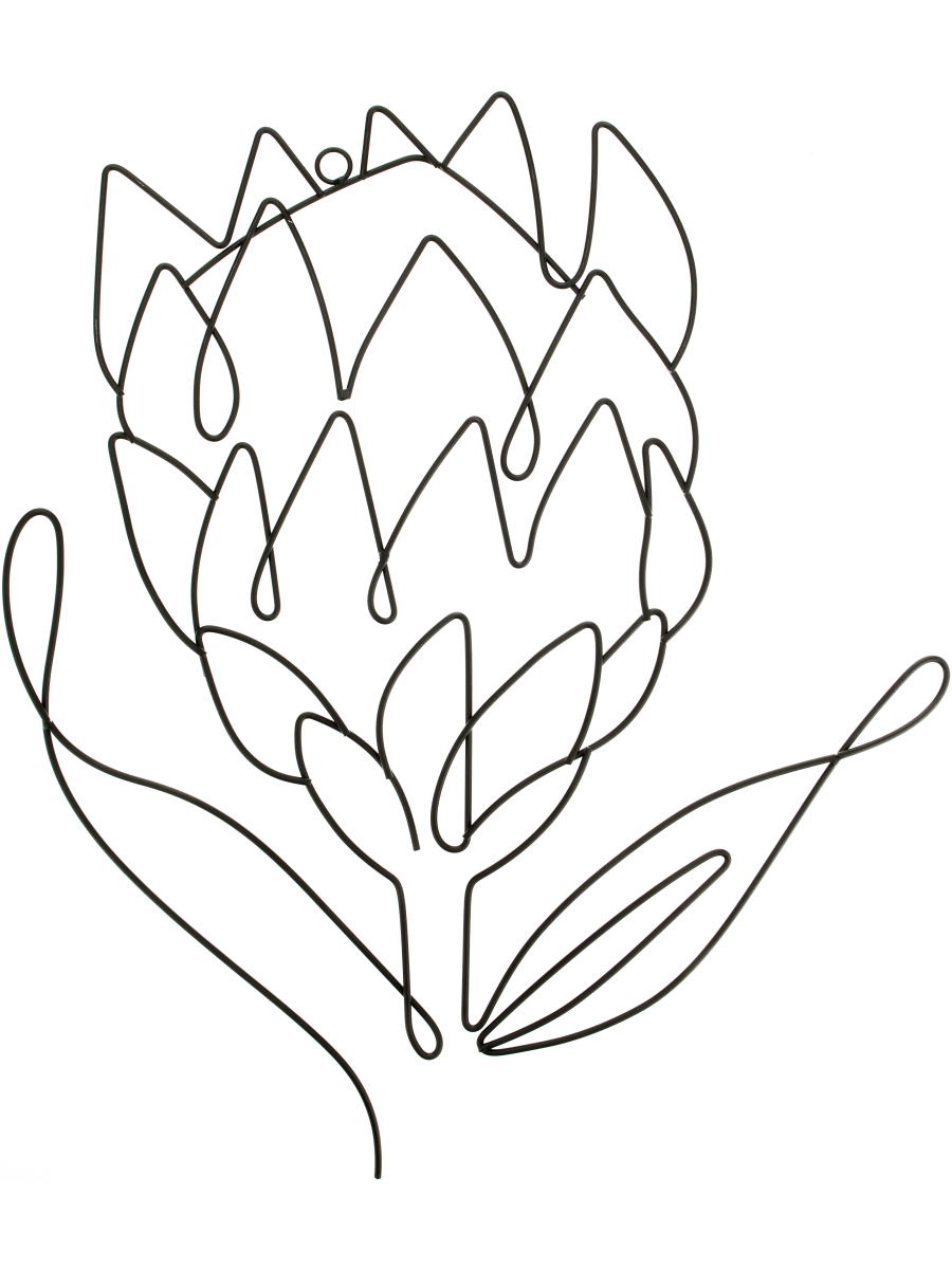 Protea Shaped Metal Wall Art