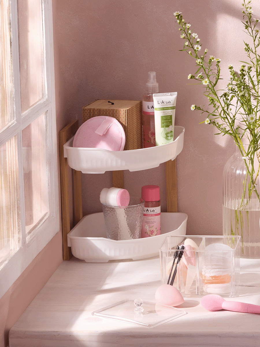 2 Tier Corner Storage Rack
