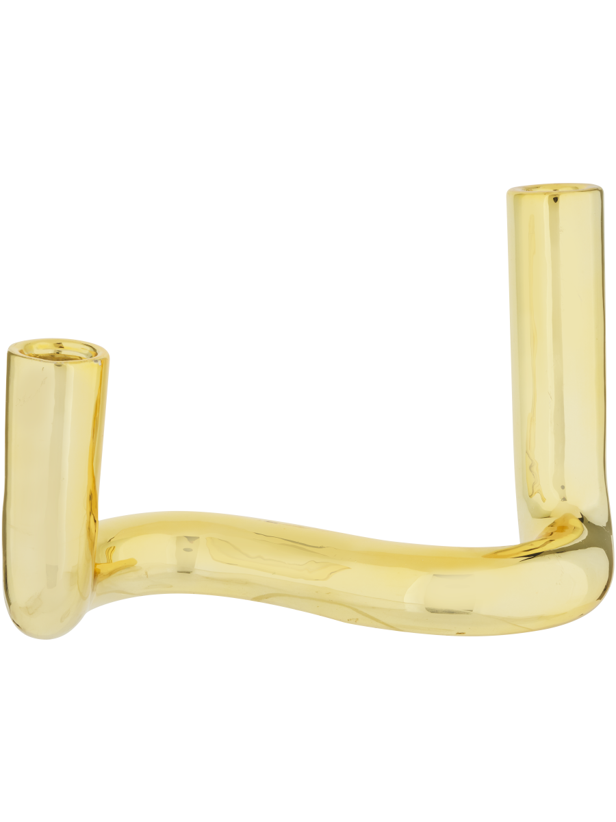 Large Gold Swirl Candle Holder