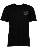 Black Embroidered Graphic T-Shirt