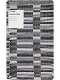 Large Cream And Black Jacquard Rug