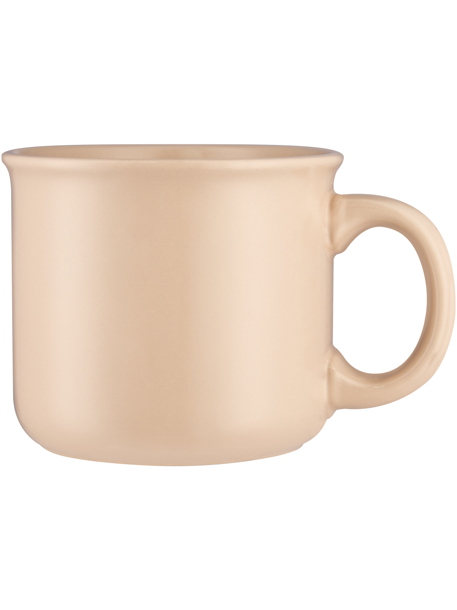 Solid Colour Curved Rim Ceramic Mug