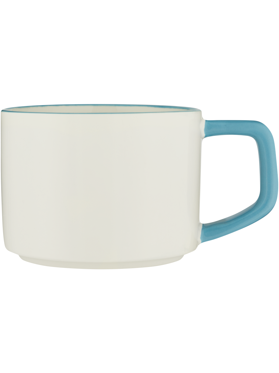 Ceramic Mug With Colour Handle & Rim