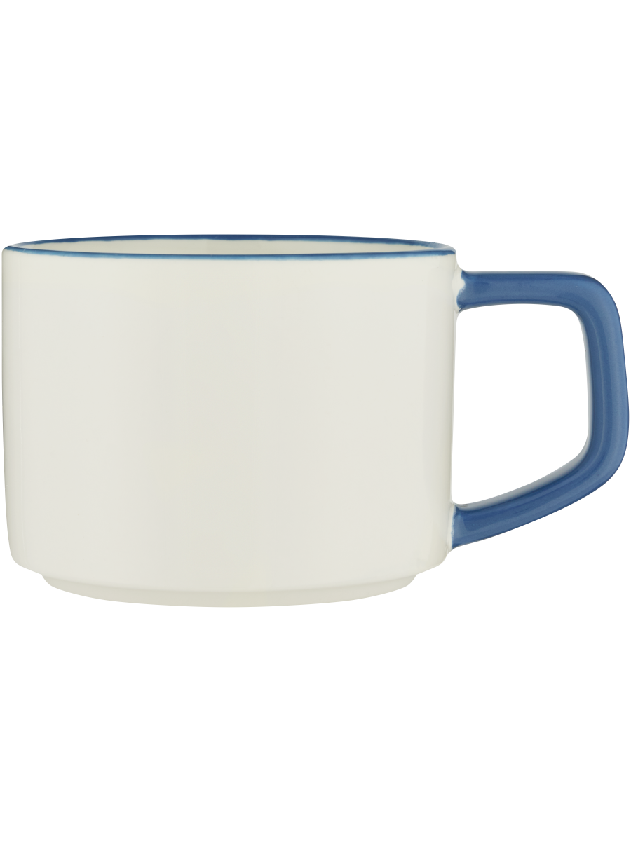 Ceramic Mug With Colour Handle & Rim