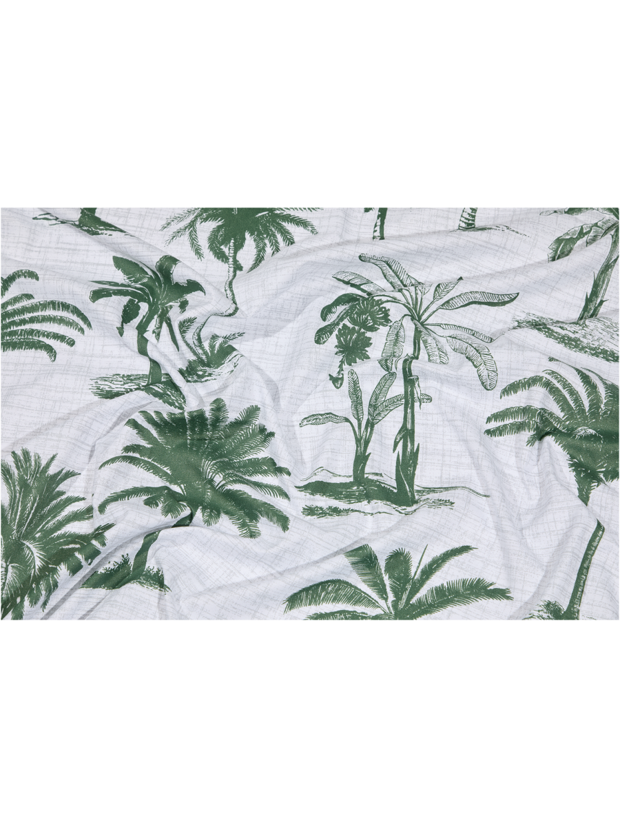 Kaiko Palm Taped Unlined Printed Café Curtain Set