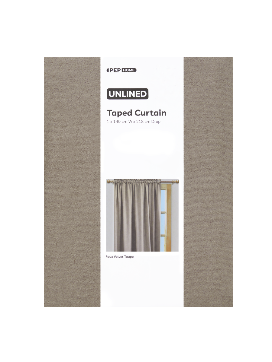 Unlined Taped Curtain