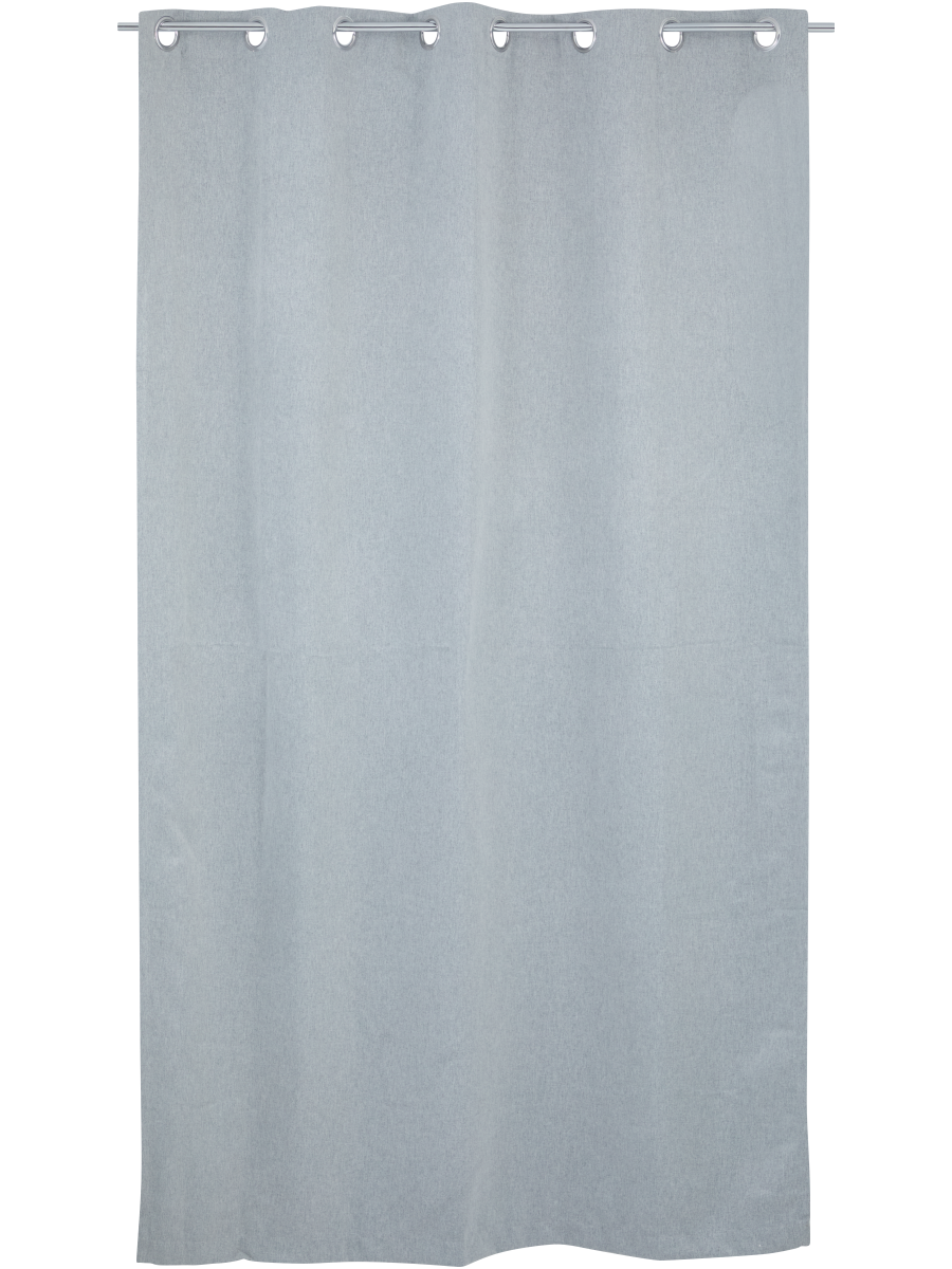 Grey Unlined Eyelet Curtain