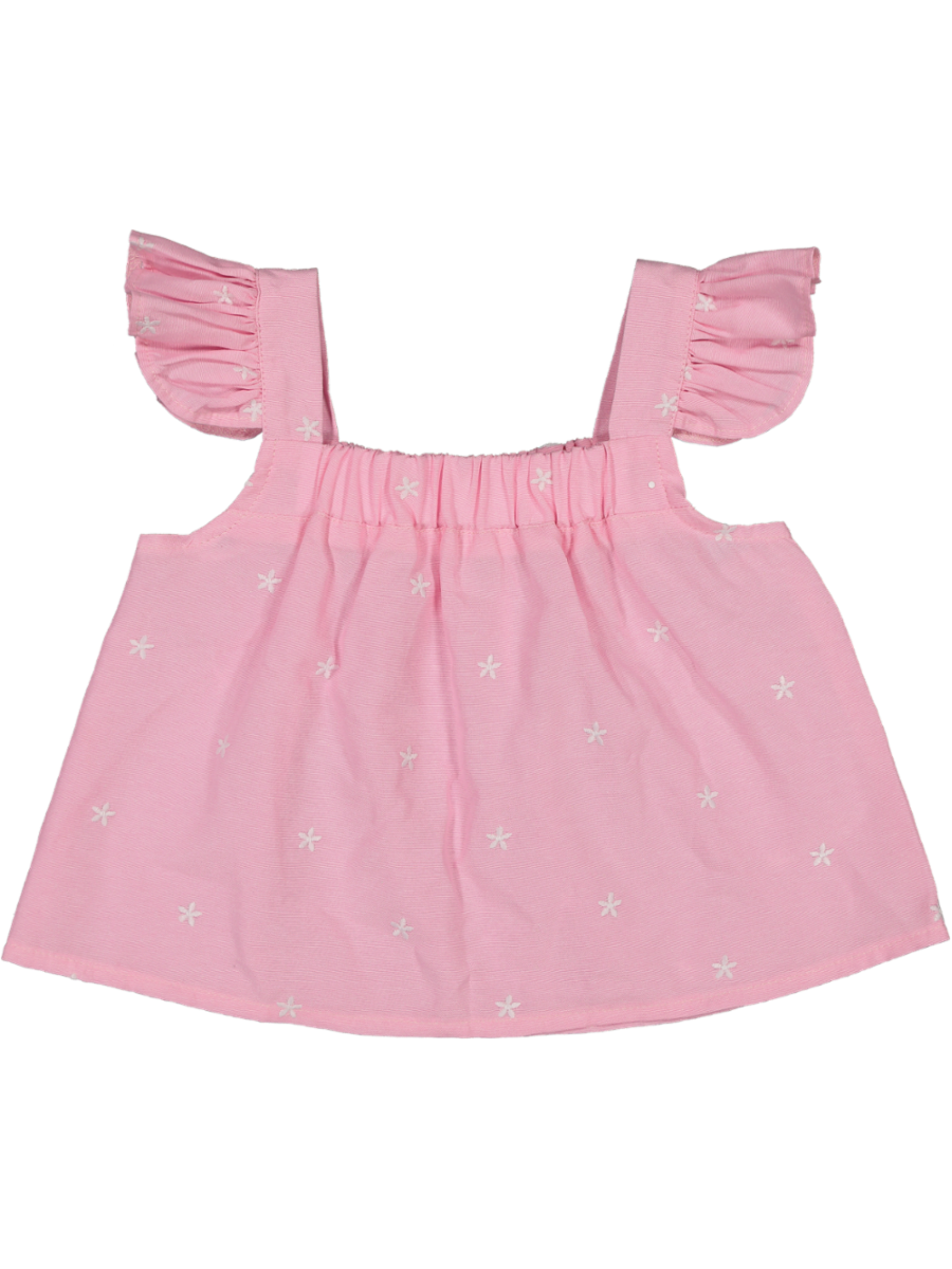 Pink Flared Blouse
