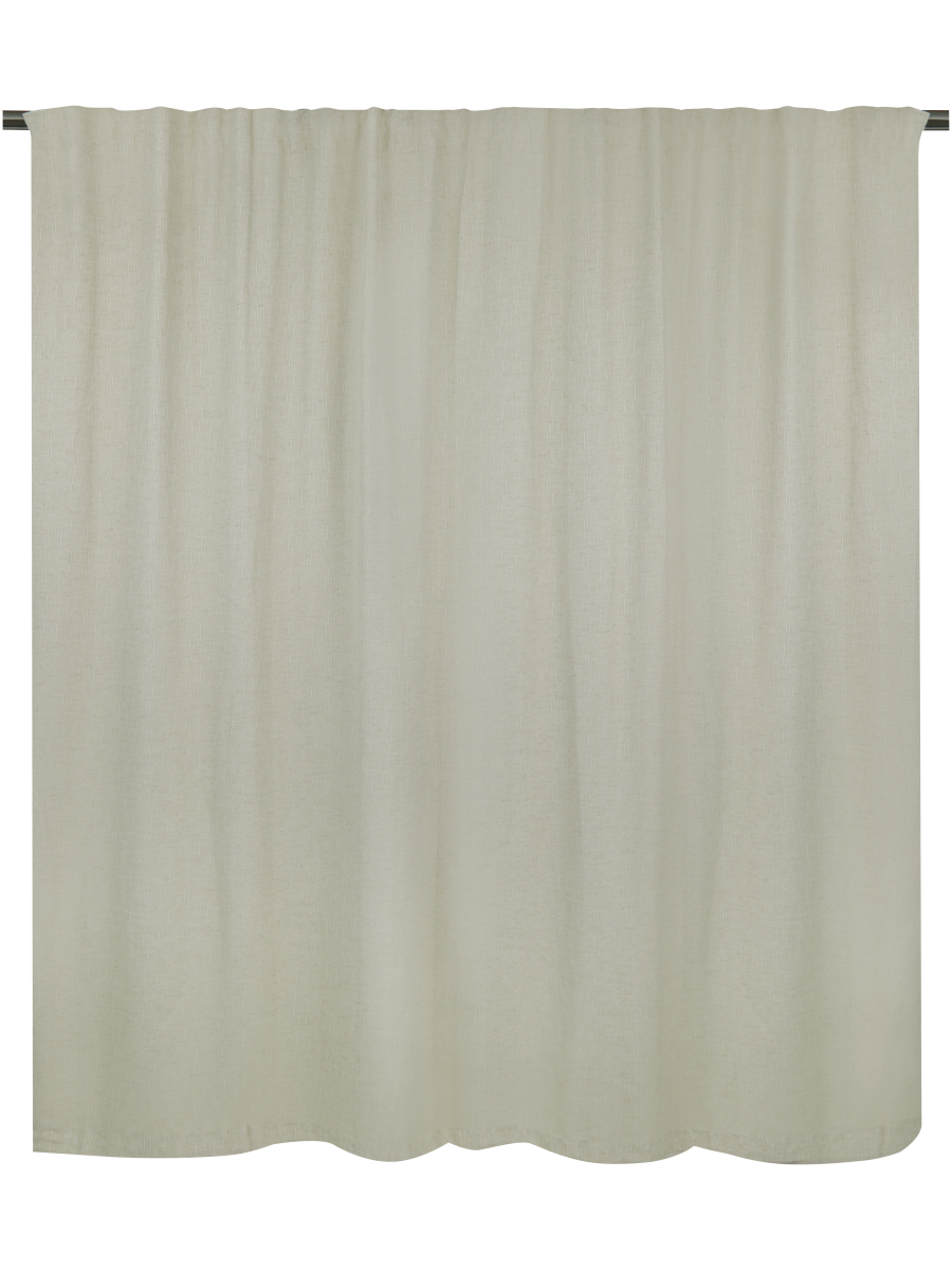 Basketweave Wide Lined Curtain