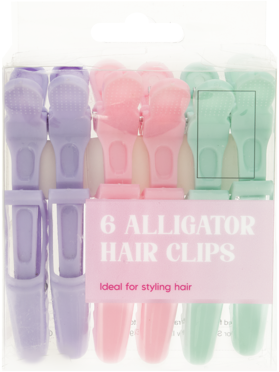 6 Piece Alligator Hair Clips (2)