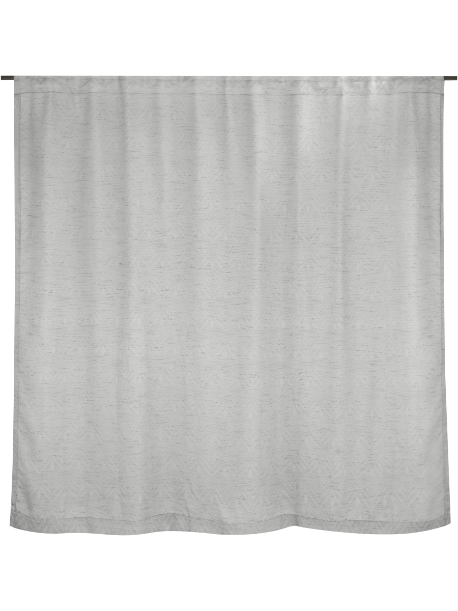 2 Pack Grey Unlined Taped Curtain