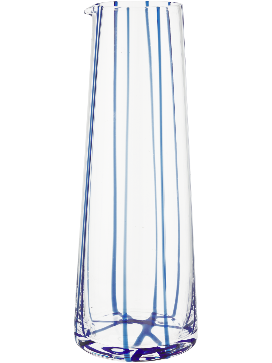 Glass Striped Carafe
