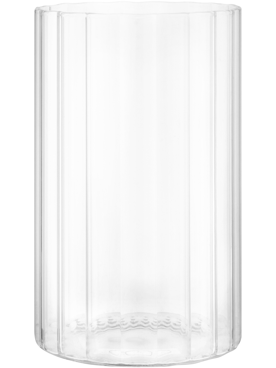 Ribbed Glass Vase 9x9cm