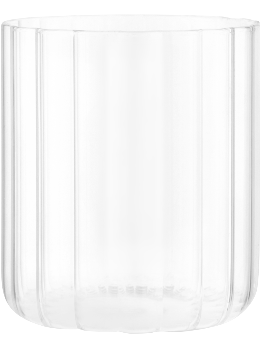Ribbed Glass Vase 9x9cm