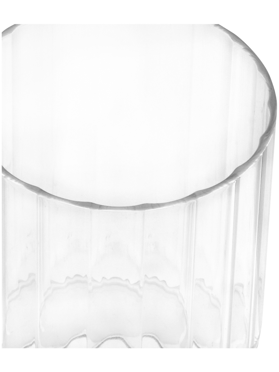 Ribbed Glass Vase 9x9cm