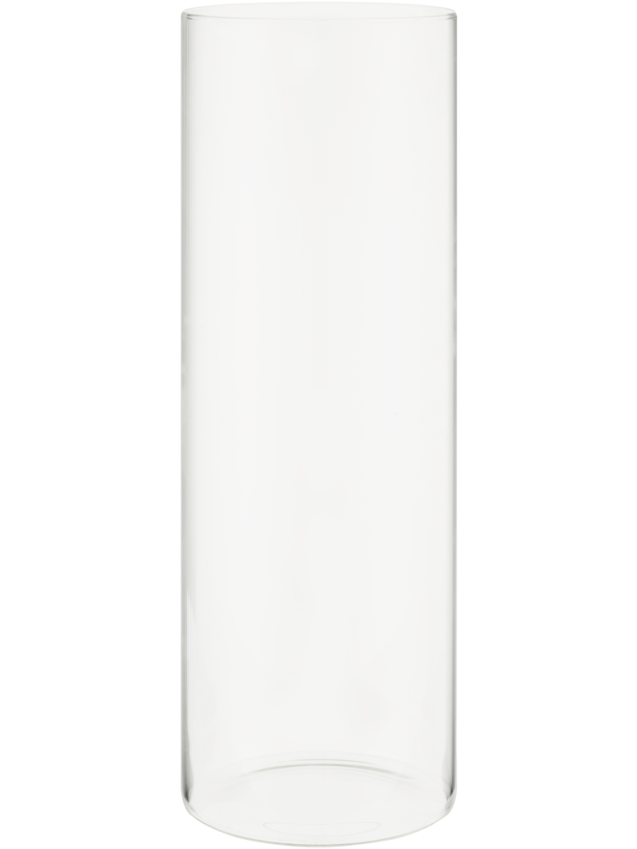 Tall Cylinder Glass Vase 10x30cm