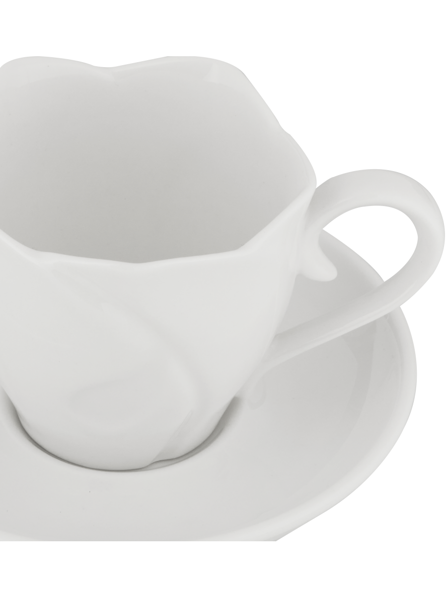 Ceramic Rose Cup & Saucer