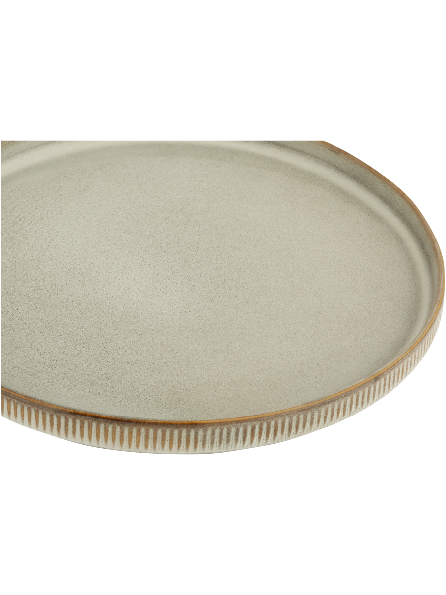 Light Stone Ceramic Dinner Plate