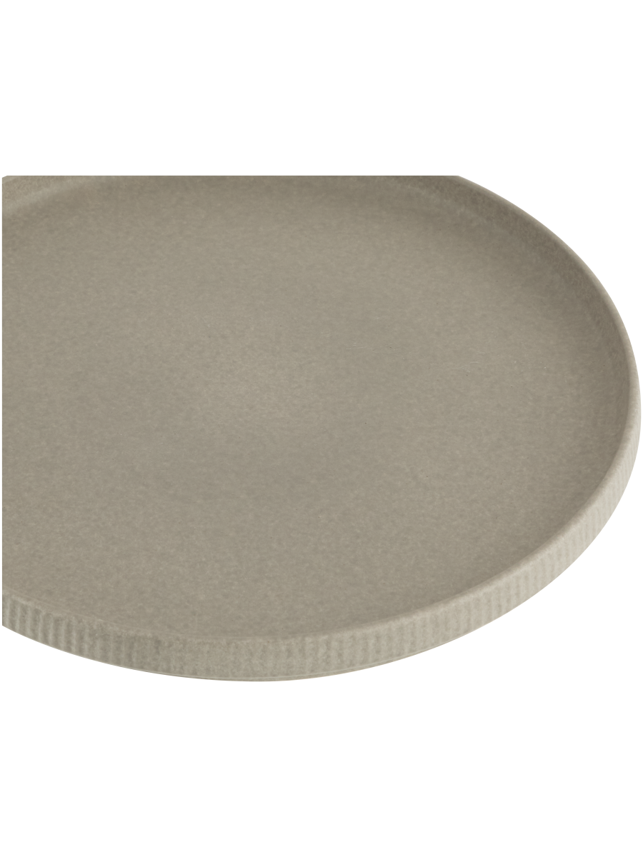 Ribbed Edge Ceramic Dinner Plate