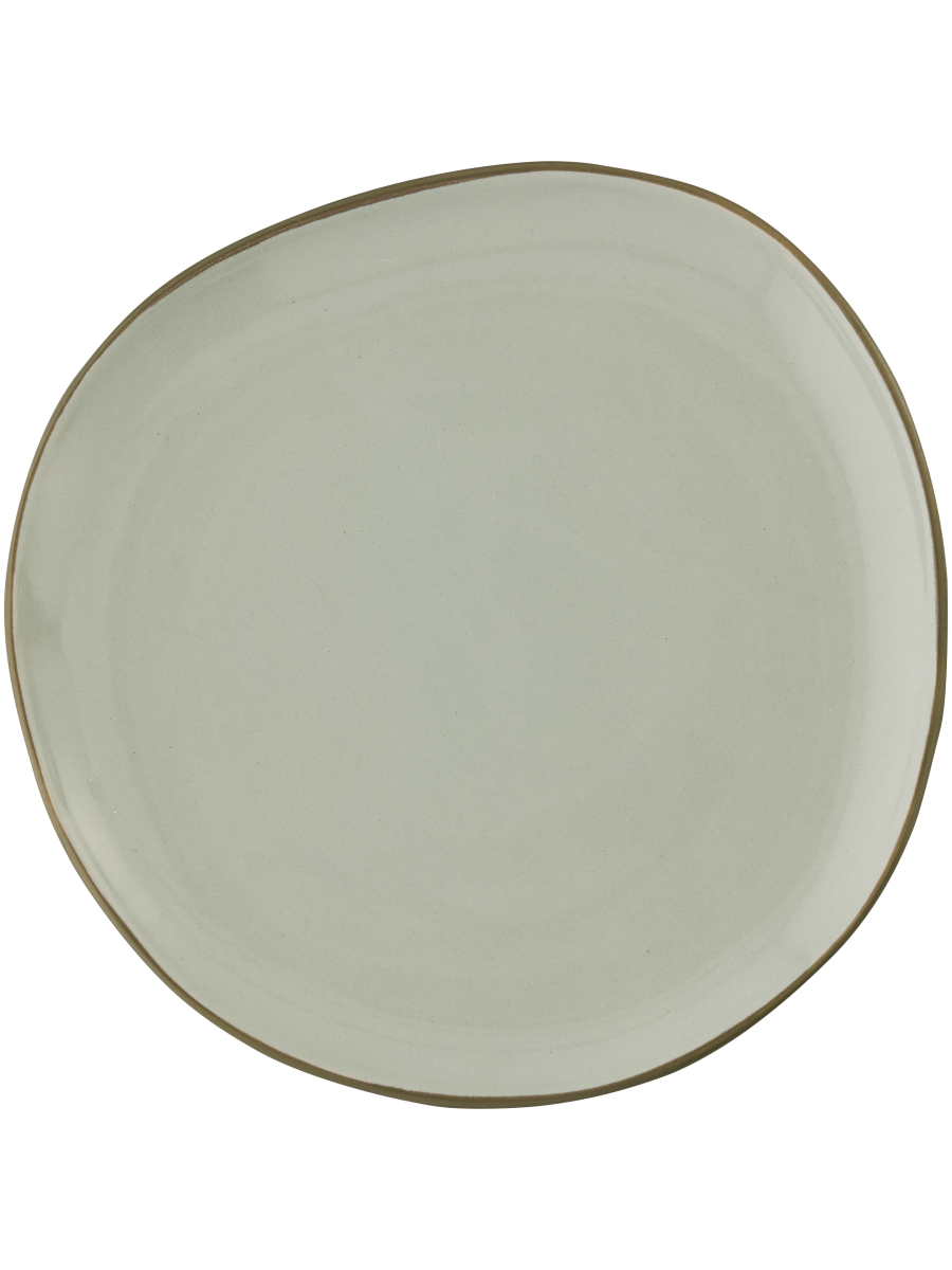 Ceramic Side Plate With Green Base