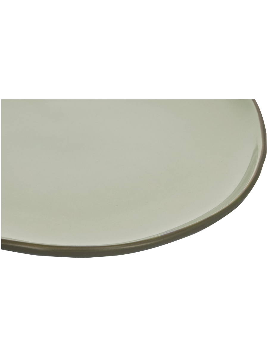 Ceramic Side Plate With Green Base