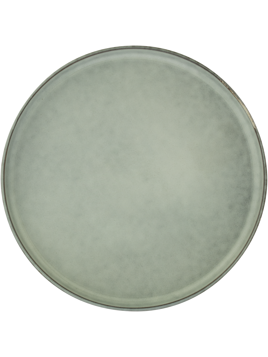 Ribbed Edge Ceramic Dinner Plate