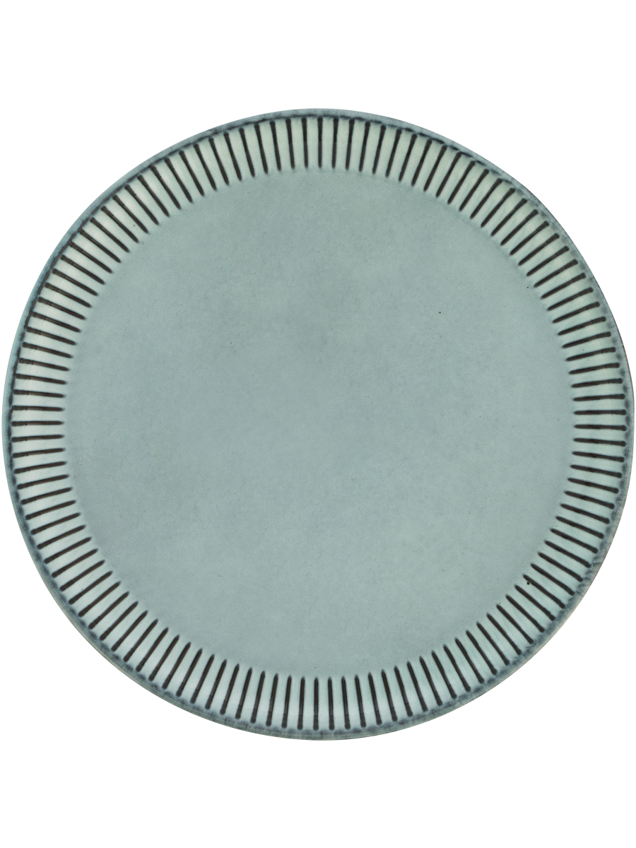 Ribbed Edge Ceramic Dinner Plate